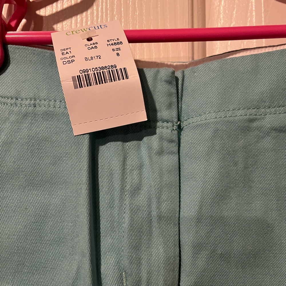 CREWCUTS By J Crew Girls Everyday teal Shorts Size 8 adjustable waist, NWT - Picture 2 of 6